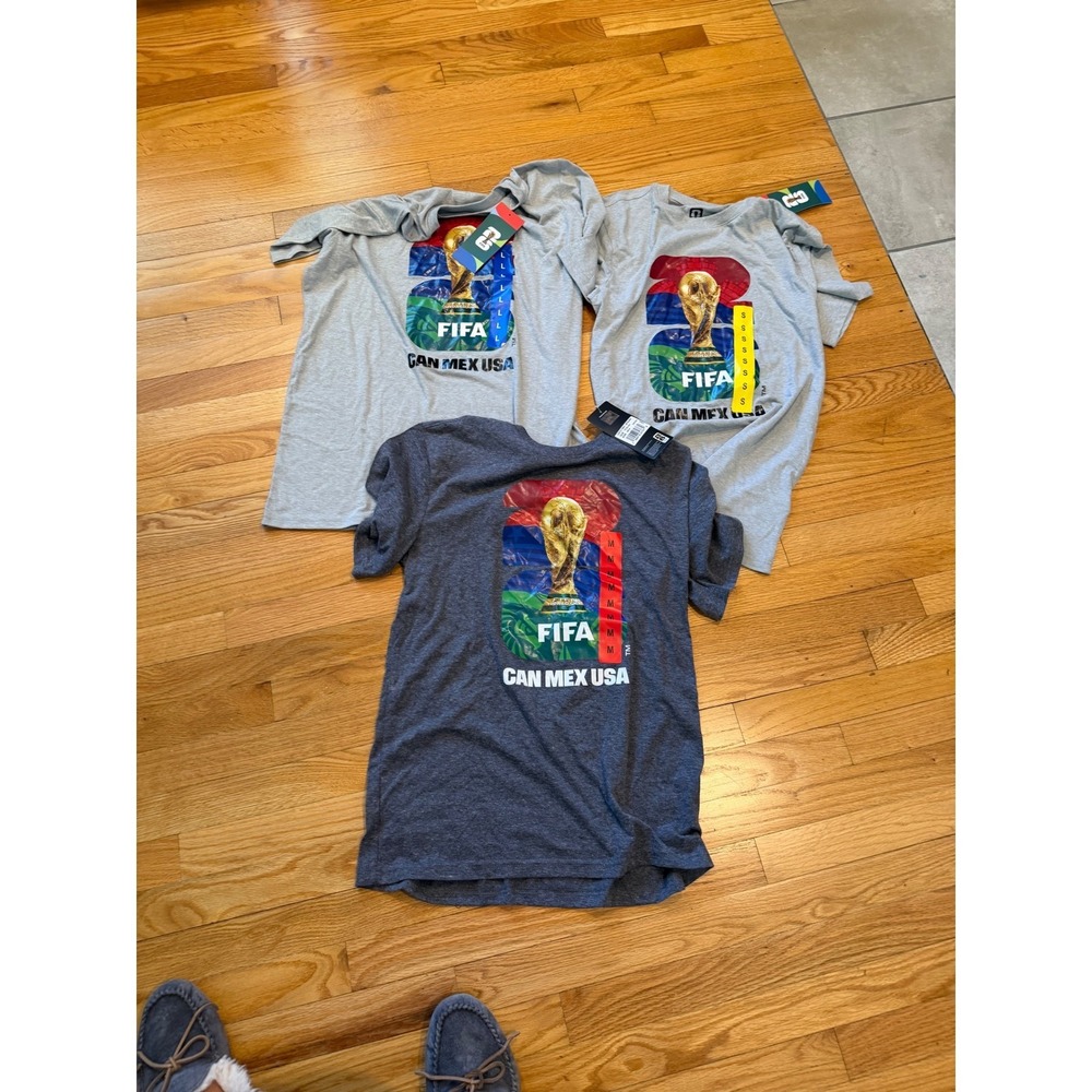 FIFA World Cup 2026 CAN MEX USA T-Shirts Official Merchandise  Lot of 3 (s,m,l)